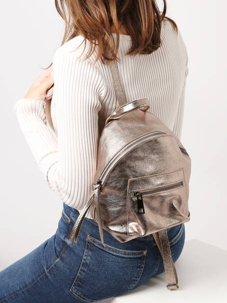 Leather Nine Backpack Milano Brown nine NI23066 other view 2