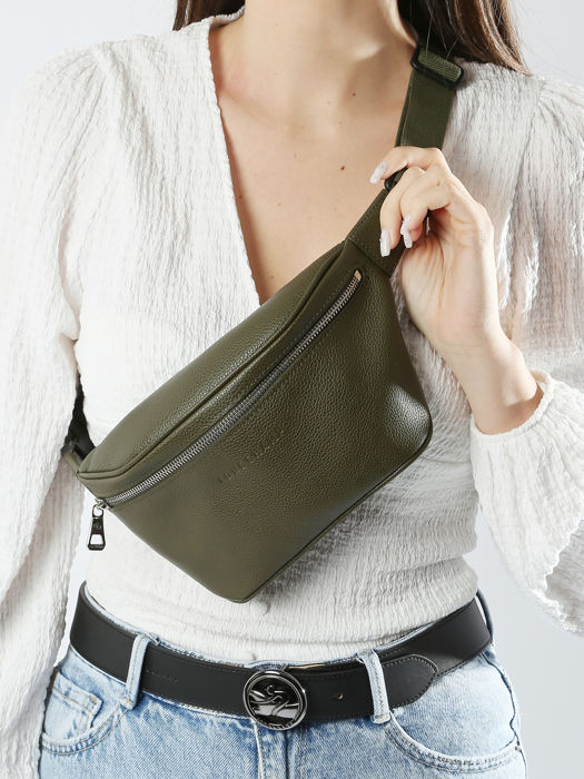 Longchamp Le foulonné Pouch bag Green