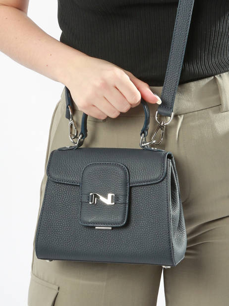 Leather Mini Duras Crossbody Bag Nathan baume Blue ines 4 other view 1