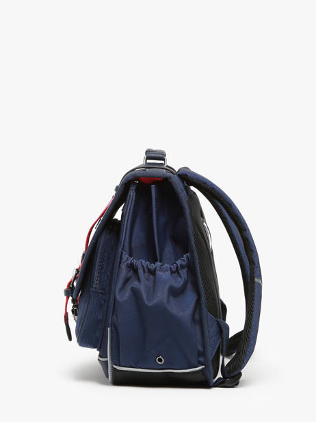 2-compartment Satchel Cameleon Blue vintage family boulanger CA35 other view 2