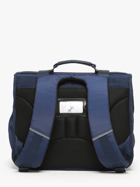 2-compartment Satchel Cameleon Blue vintage family boulanger CA35 other view 4