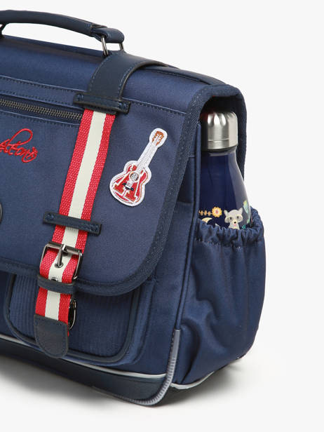 2-compartment Satchel Cameleon Blue vintage family boulanger CA35 other view 5