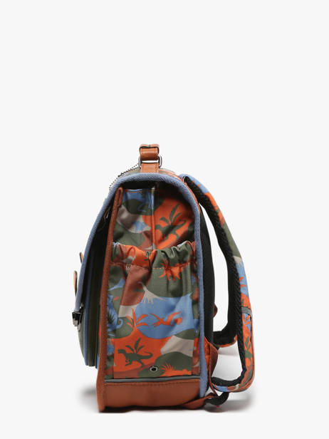 Satchel For Kids 2 Compartments Cameleon Multicolor retro CA35 other view 2