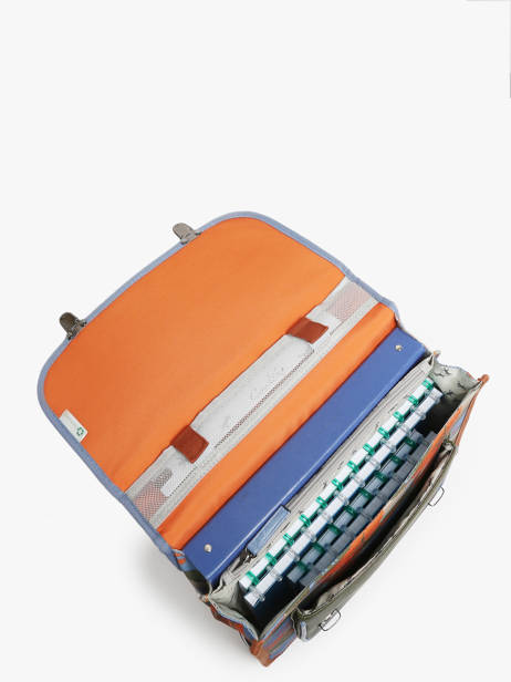 Satchel For Kids 2 Compartments Cameleon Multicolor retro CA35 other view 3