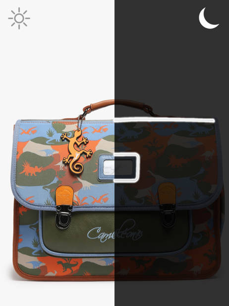 Satchel For Kids 2 Compartments Cameleon Multicolor retro CA35 other view 6
