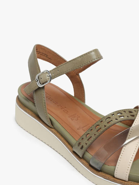 Sandals In Leather Tamaris Green women 42 other view 1