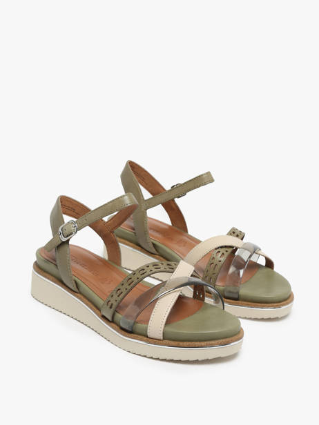 Sandals In Leather Tamaris Green women 42 other view 2