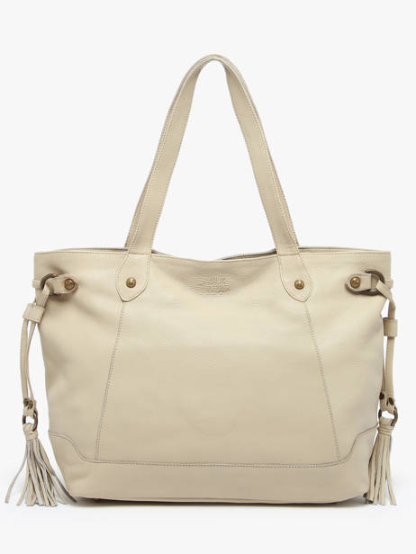 Shoulder Bag Cow Leather Basilic pepper Beige cow 155N