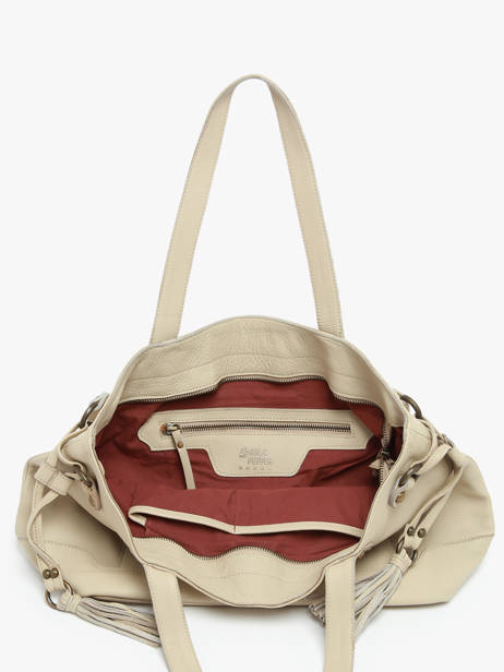 Shoulder Bag Cow Leather Basilic pepper Beige cow 155N other view 3