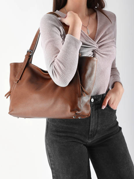 Sac à Main Caviar Cuir Milano Marron caviar CA24066 vue secondaire 1