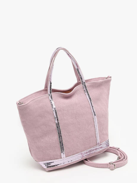 Small Cabas Linnen And Sequins Vanessa bruno Pink cabas lin 31V40435 other view 2