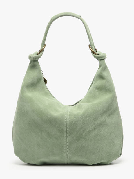 Shoulder Bag Velvet Leather Milano Green velvet VE24111 other view 4