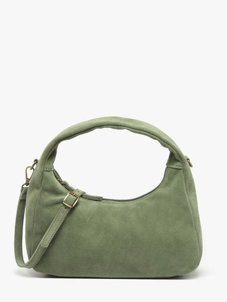 Handbag Velvet Leather Milano Green velvet VE24114