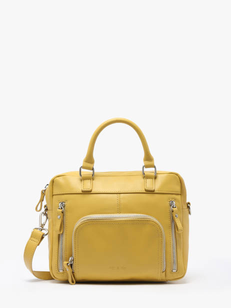 Leather Baby Macy Crossbody Bag Nat et nin Yellow vintage BABYMACY
