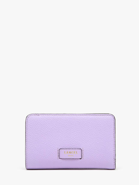 Compact Leather Ninon Zip Wallet Lancel Violet ninon A11123