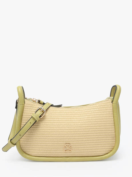 Shoulder Bag Raphia Raphia Lulu castagnette Green raphia YASSIR