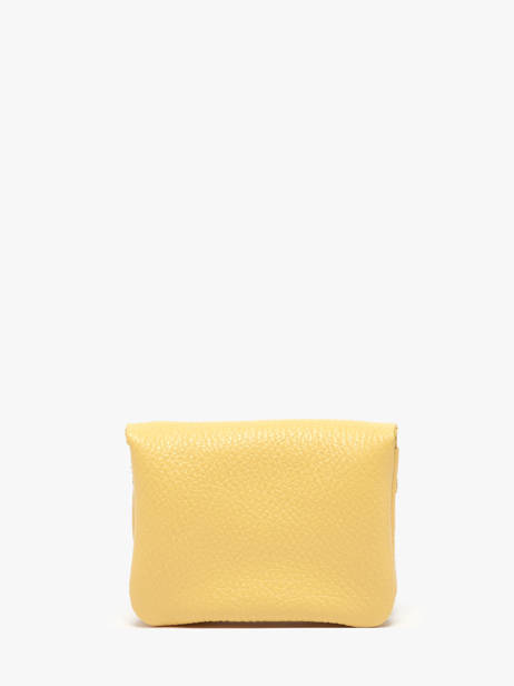 Coin Purse Leather Milano Yellow caviar CA23092 other view 2