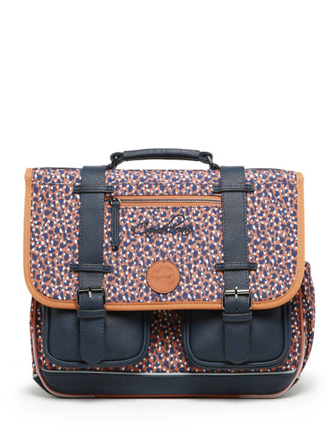 Wheeled Schoolbag 2 Compartments Cameleon Brown vintage fantasy PBVGCA38 other view 6
