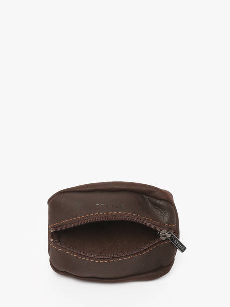 Leather Coin Purse Oil Etrier Brown oil EOIL043 other view 1