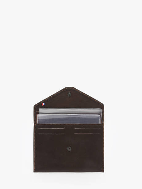Leather Passport Holder Oil Etrier Brown oil EOIL054 other view 1