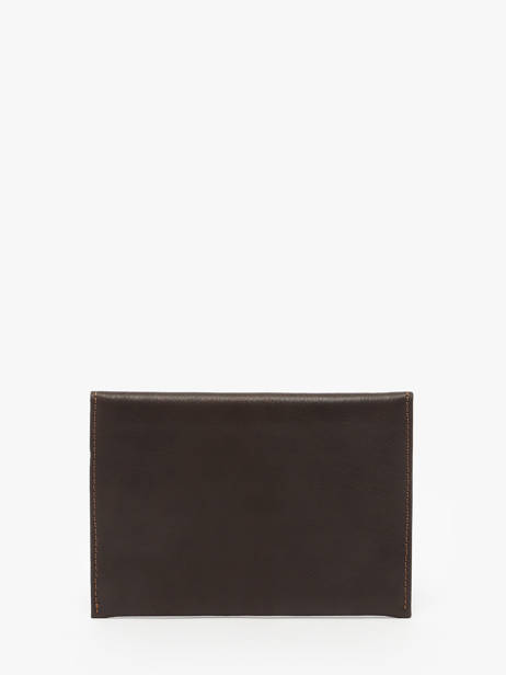 Leather Passport Holder Oil Etrier Brown oil EOIL054 other view 2