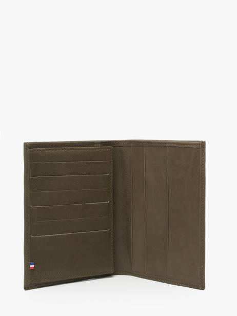 Leather Wallet Oil Etrier Green oil EOIL528 other view 1
