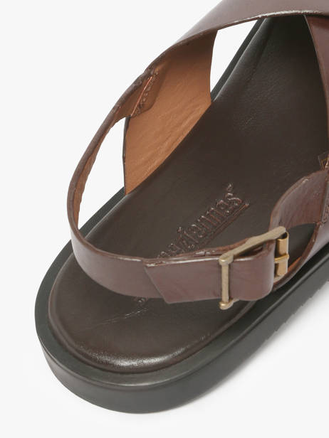 Sandals In Leather Les tropeziennes Brown men JASPER other view 2