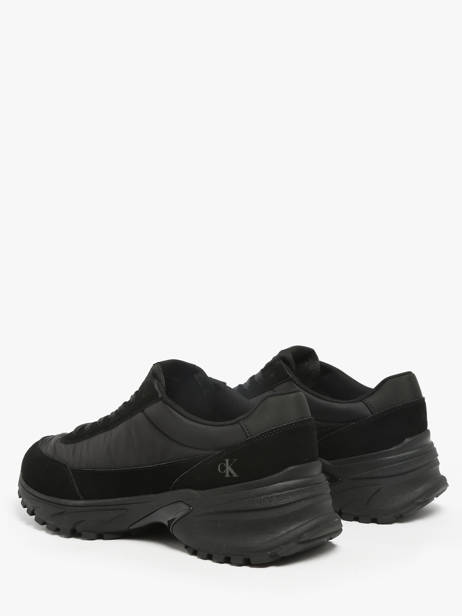 Sneakers In Leather Calvin klein jeans Black men YM01292 other view 2