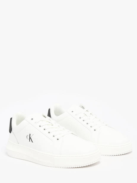 Sneakers In Leather Calvin klein jeans White men YM01296 other view 1