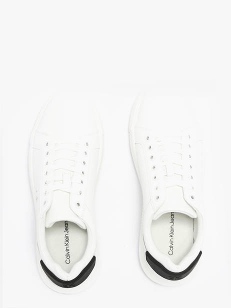 Sneakers In Leather Calvin klein jeans White men YM01296 other view 3