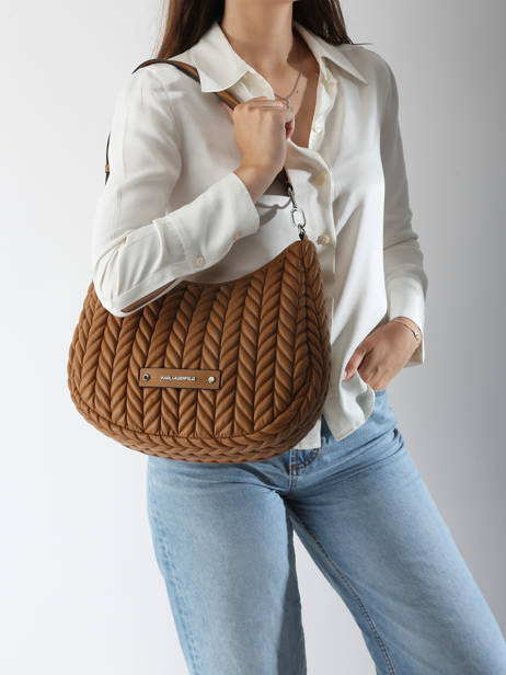 Sac Porté épaule K Weave Polyurethane Karl lagerfeld Marron k weave A3W30147 vue secondaire 1