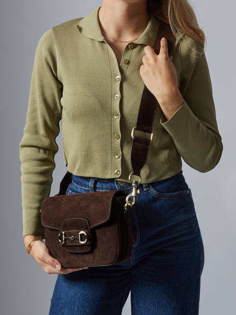 Sac Bandoulière Velvet Cuir Milano Marron velvet VE260611 vue secondaire 1