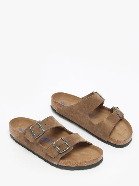 Mules Arizona En Cuir Birkenstock Marron men 1030863 vue secondaire 1