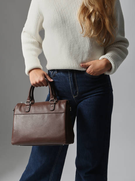 Sac Porté Main Confort Cuir Hexagona Marron confort 469844 vue secondaire 1