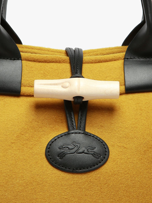 Longchamp Le roseau toile duffle coat Sacs porté main Jaune