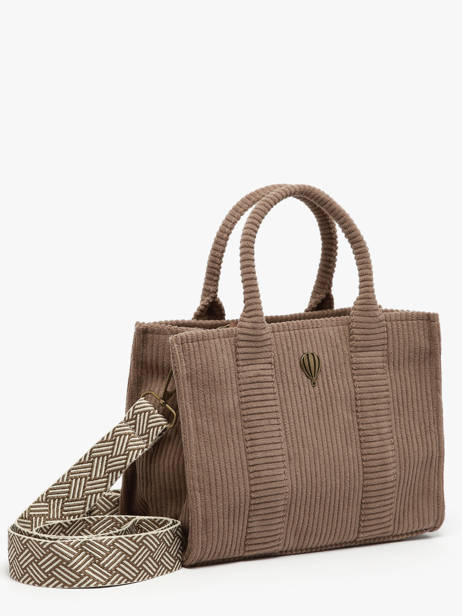 Sac Porté épaule Velours Polyester Le voyage en panier Marron velours AHP242 vue secondaire 2