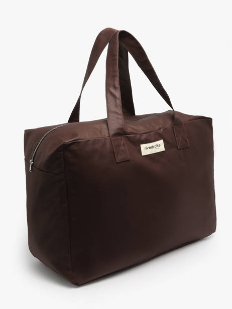 Grand Sac Weekend Elzevir Waxed Rivedroite Marron waxed ELZEVWAX vue secondaire 2