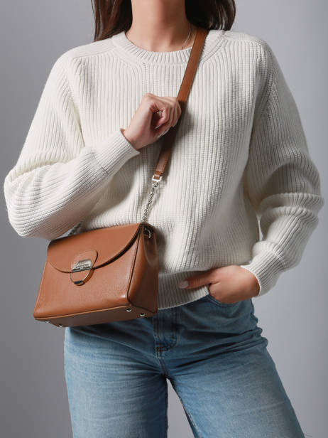 Sac Bandouliere Foulonne Pia Cuir Lancaster Marron pia 60 vue secondaire 1