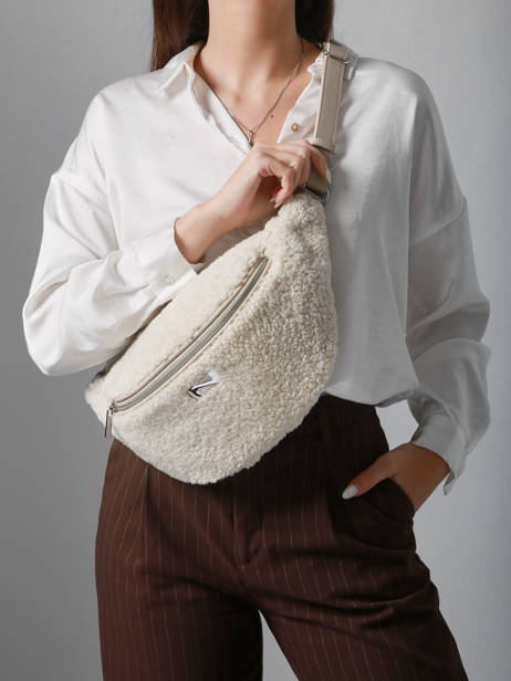 Sac Banane Derby Winter Mouton Et Cuir Nathan baume Beige n city S vue secondaire 1