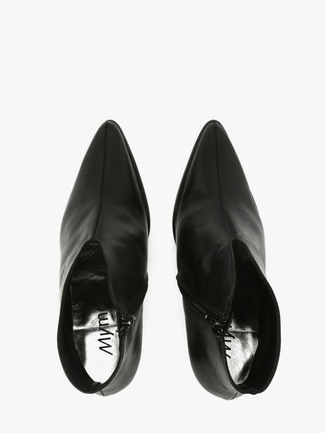 Bottines à Talon En Cuir Myma Noir women 85009 vue secondaire 3
