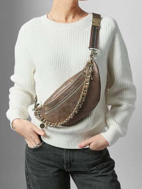 Sac Banane Mila louise Marron vintage 23689X vue secondaire 1