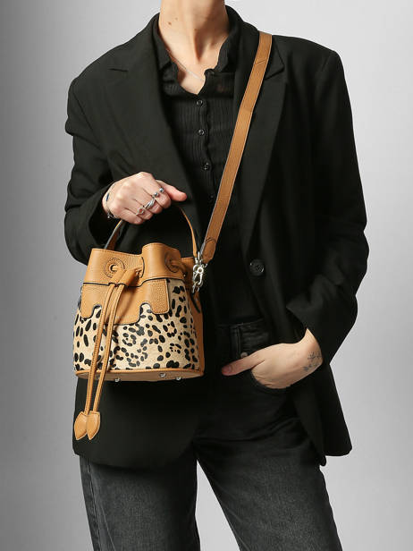 Sac Bandoulière Capucine Xs Léopard Cuir Paul marius Beige leopard CAPUXLEO vue secondaire 1
