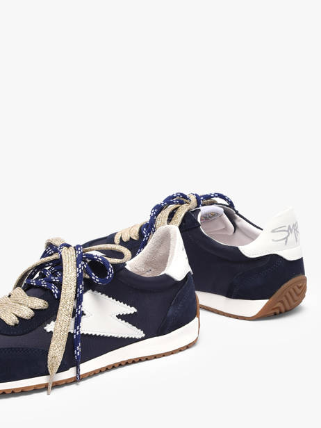 Sneakers June En Cuir Semerdjian Bleu women JUNED482 vue secondaire 2
