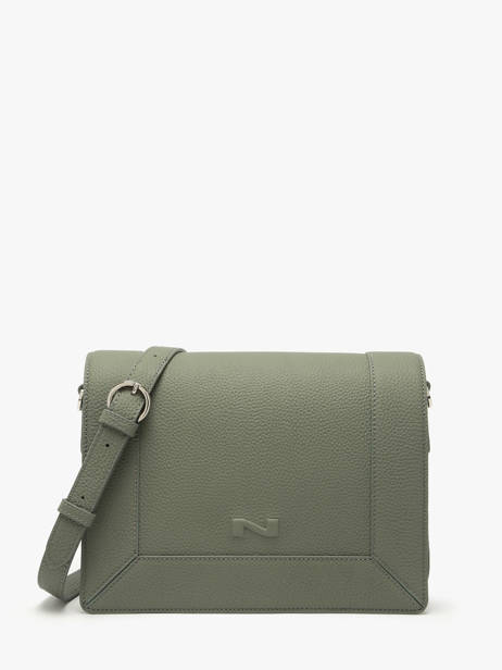 Sac Bandoulière Rotterdam Cuir Nathan baume Vert mondrian 3