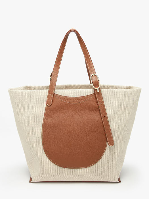 Longchamp Le foulonné toile Besaces Marron