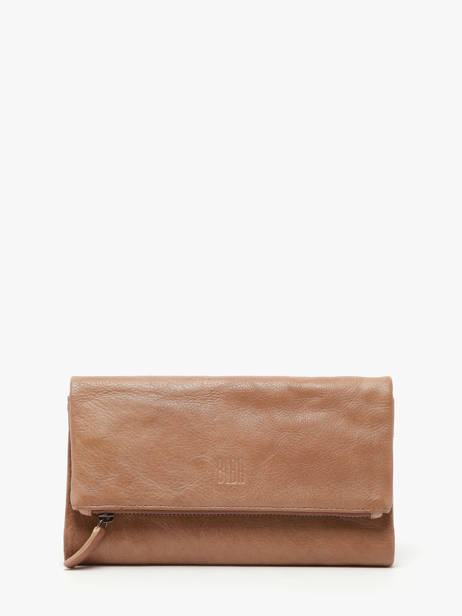 Portefeuille Cuir Biba Beige wallet TOT2L