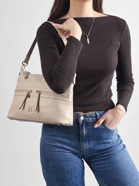 Sac Porté épaule Zip Lulu castagnette Beige zip ALCIDE vue secondaire 1
