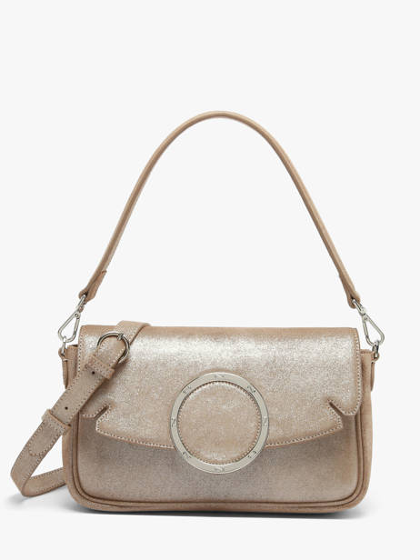 Sac Porté épaule Hiro Glitter Cuir Nathan baume Marron ginkgo 7GT