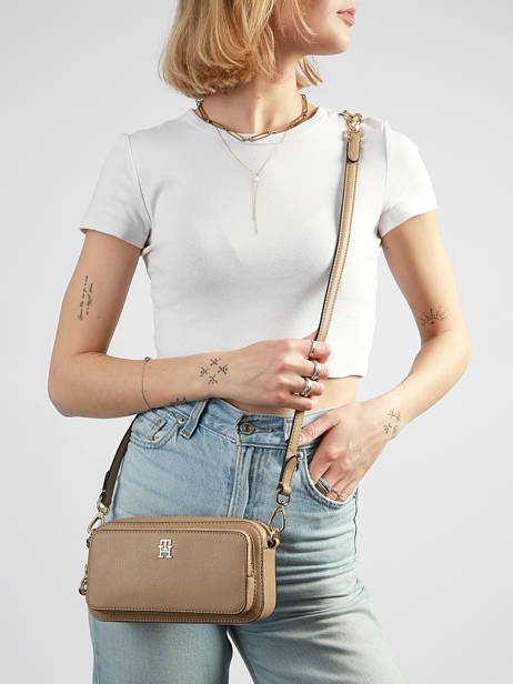 Sac Bandoulière Th Daily Tommy hilfiger Marron th daily AW18377 vue secondaire 1