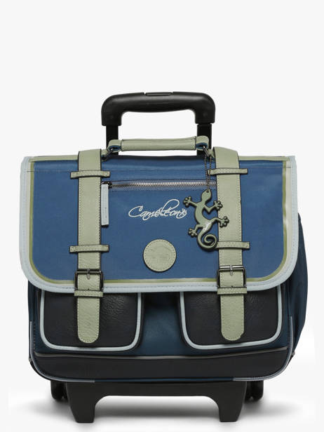 Cartable à Roulettes 2 Compartiments Cameleon Bleu vintage urban PBVBCR38